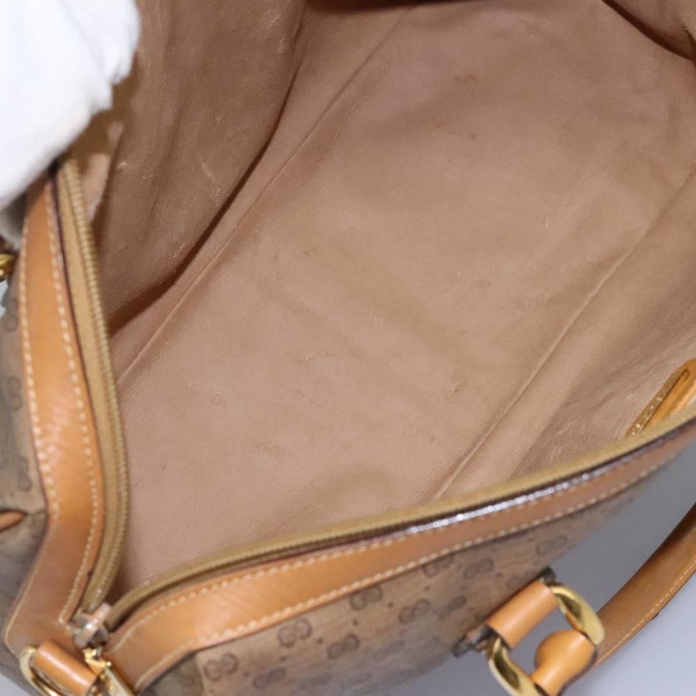 GUCCI Micro GG Supreme Hand Bag PVC 2way Beige Gold 002 123 0033 Auth 118246 - Picture 10 of 16